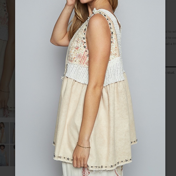 POL Cream Sleeveless Top - Picture 3 of 5